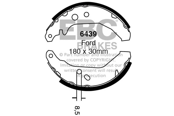 Brake Shoe Set (6439)