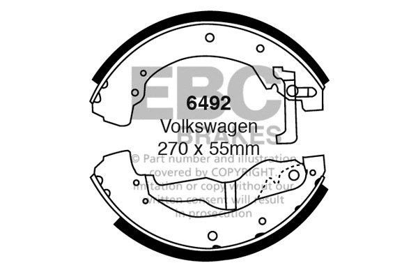 Brake Shoe Set (6492)