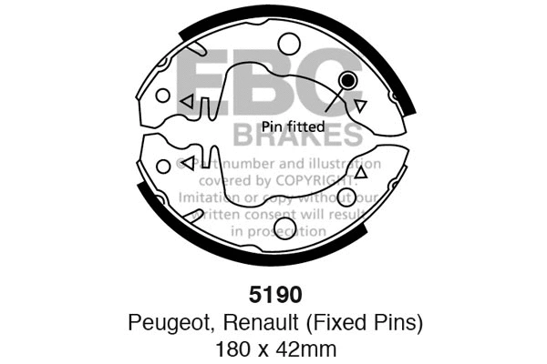 Brake Shoe Set (5190)