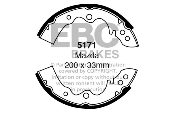Brake Shoe Set (5171)