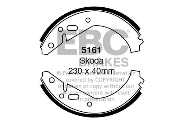 Brake Shoe Set (5161)