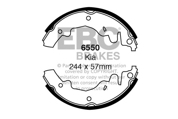 Brake Shoe Set (6550)