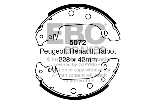 Brake Shoe Set (5072)