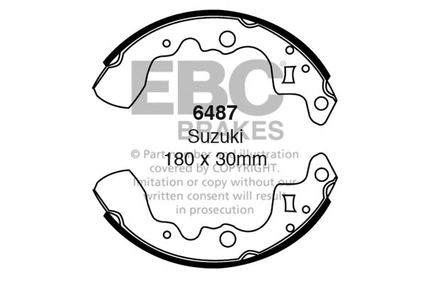 Brake Shoe Set (6487)