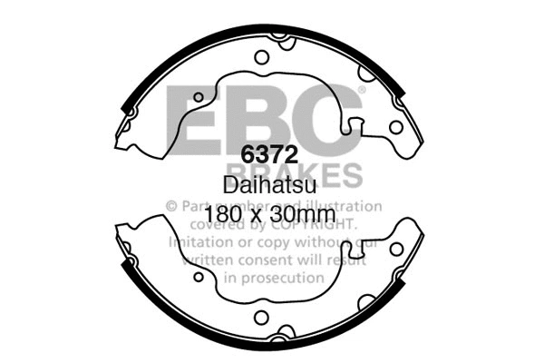 Brake Shoe Set (6372)