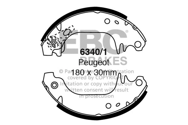 Brake Shoe Set (6340/1)