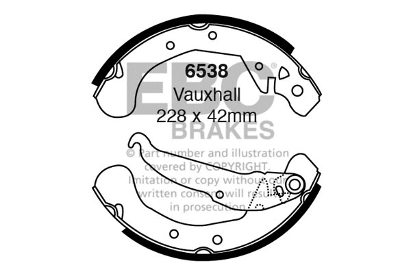 Brake Shoe Set (6538)