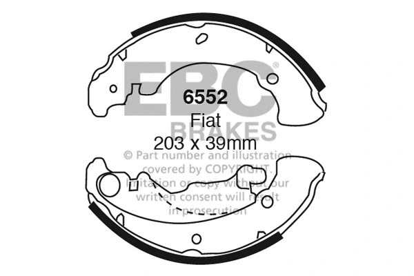 Brake Shoe Set (6552)