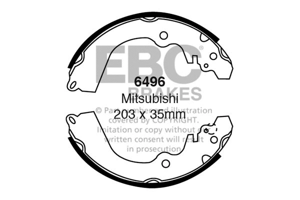 Brake Shoe Set (6496)