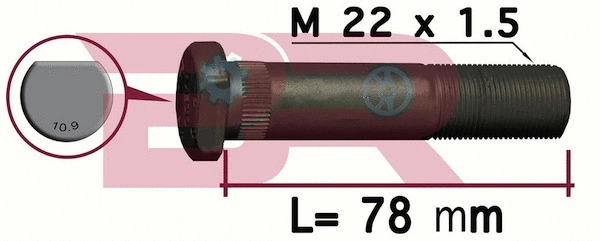 Wheel Stud (BRD7448)