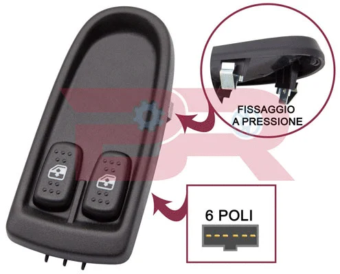 Switch, window regulator (BREL0480)