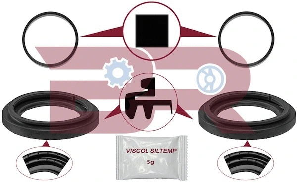 Repair Kit, brake caliper (BRFR1847)
