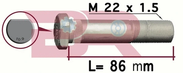 Wheel Stud (BRD8580)
