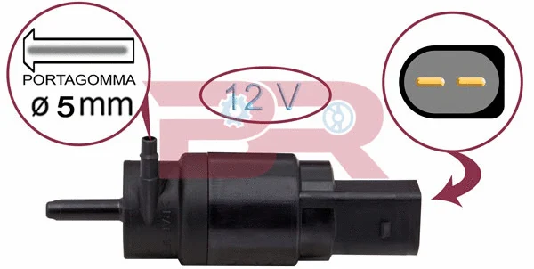 Washer Fluid Pump, window cleaning (BRAC5670)