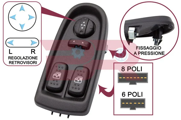 Switch, window regulator (BREL4491)