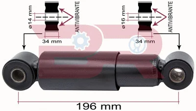Shock Absorber, driver cab suspension (BRCA8086)