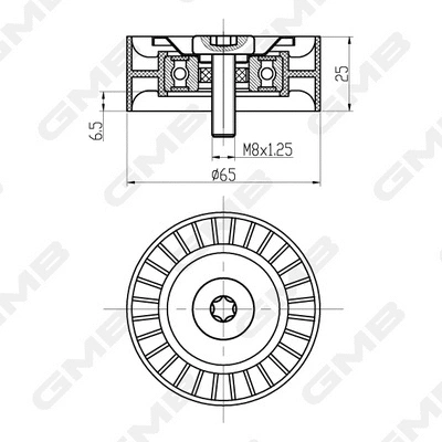 Deflection/Guide Pulley, timing belt
