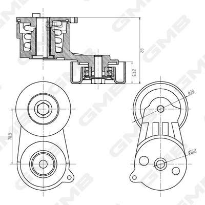 Belt Tensioner, V-ribbed belt (GAT31840)