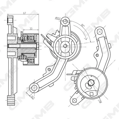 Tensioner Pulley, timing belt (GTB0650)
