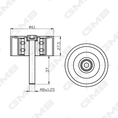 Deflection/Guide Pulley, timing belt (GTC0220)