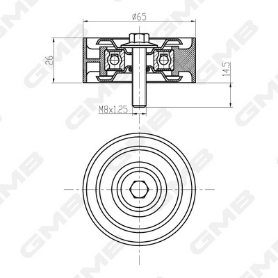Deflection/Guide Pulley, timing belt (GTC1190)