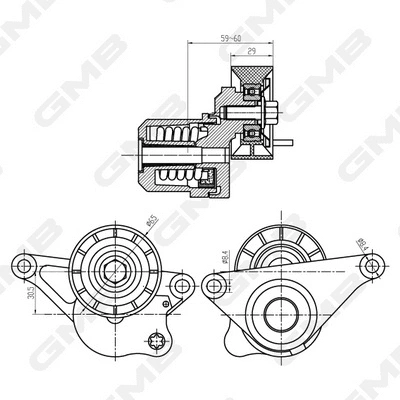 Belt Tensioner, V-ribbed belt (GAT32690)