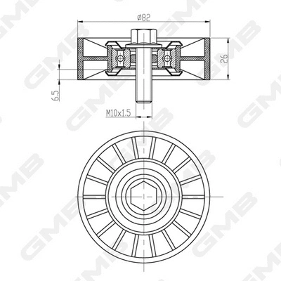 Deflection/Guide Pulley, timing belt