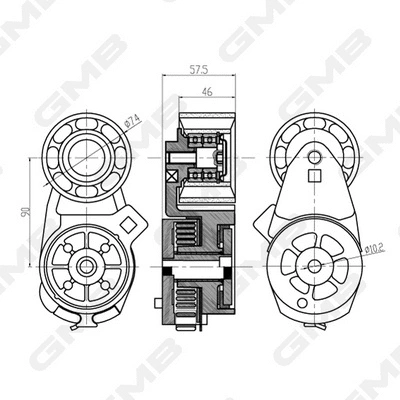 Belt Tensioner, V-ribbed belt