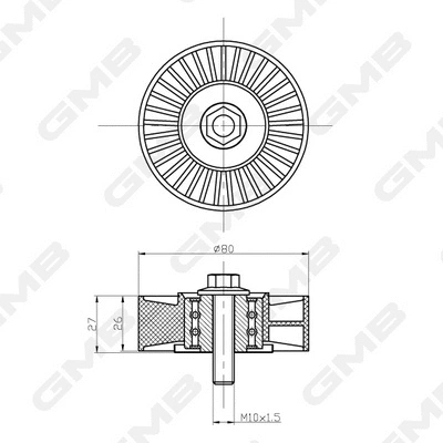 Deflection/Guide Pulley, timing belt (GTC0700)