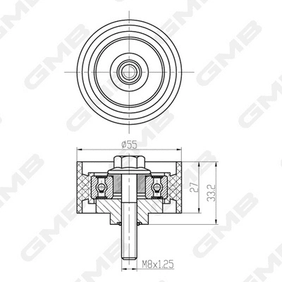 Deflection/Guide Pulley, timing belt (GTC1440)
