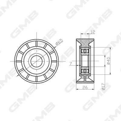 Deflection/Guide Pulley, timing belt (GTC0990)