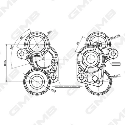 Belt Tensioner, V-ribbed belt (GAT20700)
