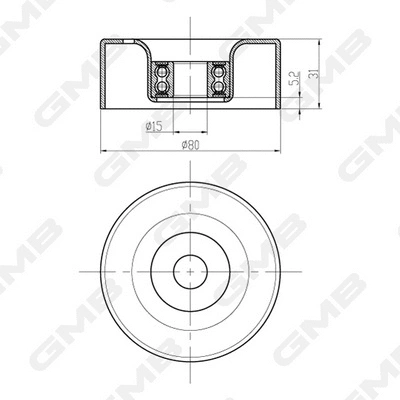 Deflection/Guide Pulley, timing belt (GTC0460)