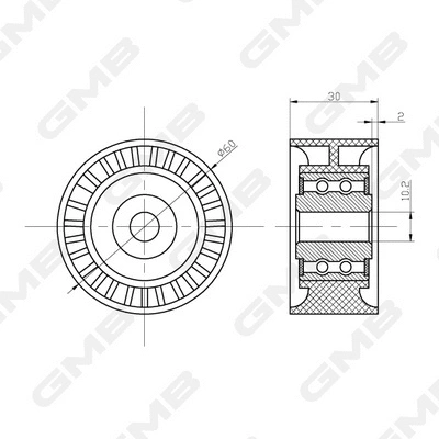 Deflection/Guide Pulley, timing belt
