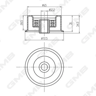 Deflection/Guide Pulley, timing belt (GTC1290)