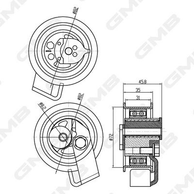 Deflection/Guide Pulley, timing belt (GTC1780)