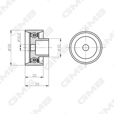 Deflection/Guide Pulley, timing belt