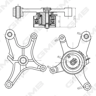 Tensioner Pulley, timing belt (GTB0920)