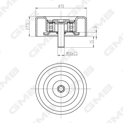 Deflection/Guide Pulley, V-ribbed belt