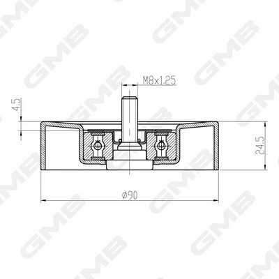 Deflection/Guide Pulley, timing belt (GTC0650)