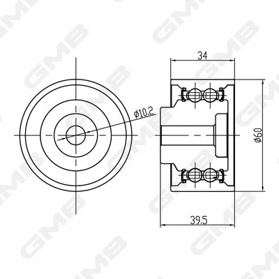Deflection/Guide Pulley, timing belt