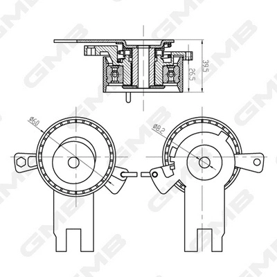Tensioner Pulley, timing belt (GTB0850)