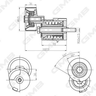 Belt Tensioner, V-ribbed belt