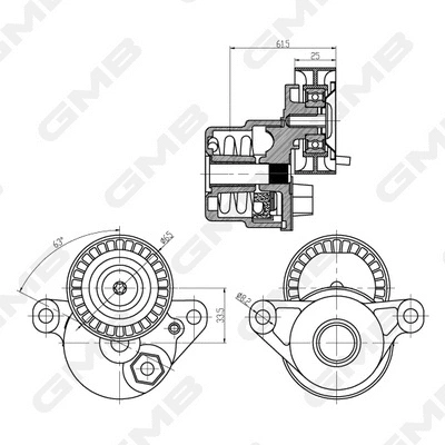 Belt Tensioner, V-ribbed belt