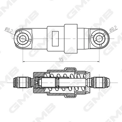 Vibration Damper, timing belt (GHAT-195)