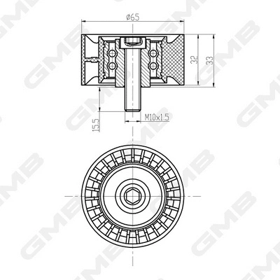 Deflection/Guide Pulley, timing belt (GTC1220)