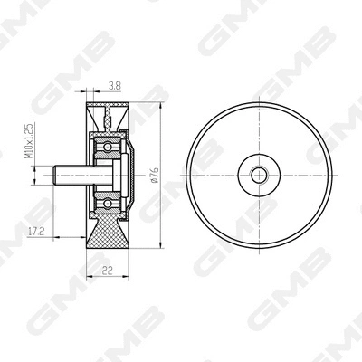 Deflection/Guide Pulley, V-ribbed belt
