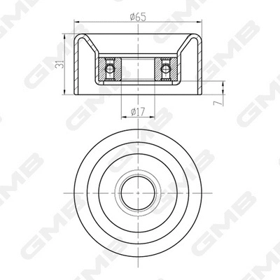 Deflection/Guide Pulley, timing belt (GTC1480)