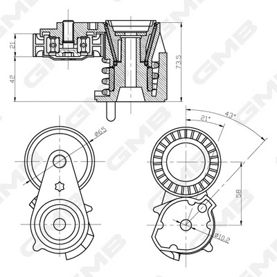 Belt Tensioner, V-ribbed belt