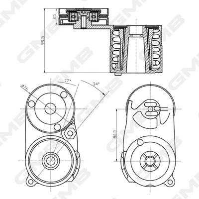 Belt Tensioner, V-ribbed belt